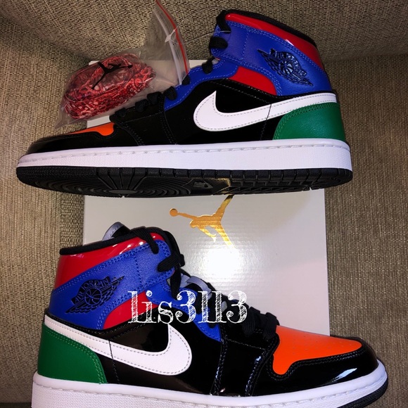 Jordan 1 Mid Multi Patent - Picture 2 of 10